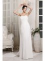 Sheath/Column Sweetheart Sleeveless Ruffles Long Chiffon Wedding Dresses