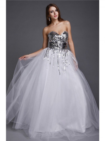 A-Line/Princess Sweetheart Sequin Sleeveless Long Net Dresses [N13ZYDRESS23]