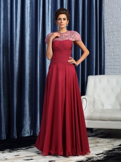 A-Line/Princess Sweetheart Ruched Sleeveless Long Chiffon Mother of the Bride Dresses [50892]