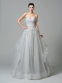 A-Line/Princess Sweetheart Layers Sleeveless Long Net Dresses