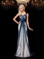 Sheath/Column Straps Applique Sleeveless Long Elastic Woven Satin Dresses