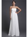 A-Line/Princess Strapless Sleeveless Beading Long Chiffon Bridesmaid Dresses