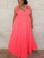 A-Line/Princess Sweetheart Sleeveless Ruched Floor-Length Chiffon Plus Size Dresses