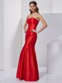 Trumpet/Mermaid Sweetheart Sleeveless Pleats Long Taffeta Dresses