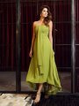 A-Line/Princess Strapless Sleeveless High Low Chiffon Bridesmaid Dresses