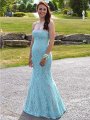 Trumpet/Mermaid Sleeveless Sweetheart Lace Beading Floor-Length Dresses