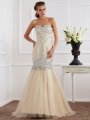 Sheath/Column Sweetheart Sleeveless Beading Long Satin Dresses