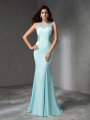 Trumpet/Mermaid Jewel Beading Sleeveless Long Chiffon Dresses