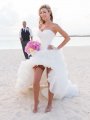 A-Line/Princess Sweetheart Asymmetrical Sleeveless Organza Wedding Dresses