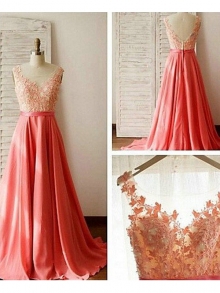 A-Line/Princess Sleeveless Sweetheart Floor-Length Lace Chiffon Bridesmaid Dresses