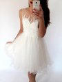 A-Line/Princess Scoop Sleeveless Tulle Short/Mini Dresses