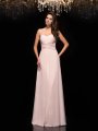 A-Line/Princess Sweetheart Beading Sleeveless Long Chiffon Dresses