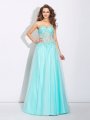 A-Line/Princess Sweetheart Lace Sleeveless Long Net Dresses