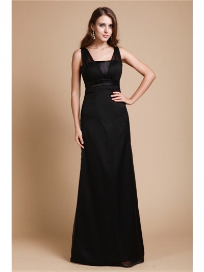 Sheath/Column Belt Sleeveless Long Chiffon Dresses [N13GDRESS246]