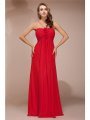 Sheath/Column Ruffles Long Sleeveless Chiffon Bridesmaid Dresses