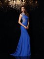 Sheath/Column Scoop Beading Sleeveless Long Chiffon Dresses