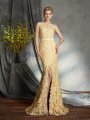 Trumpet/Mermaid Scoop Lace Sleeveless Long Lace Mother of the Bride Dresses