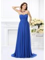 A-Line/Princess Sweetheart Ruched Sleeveless Long Chiffon Dresses