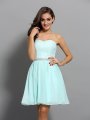 A-Line/Princess Sweetheart Beading Sleeveless Short Chiffon Cocktail Dresses