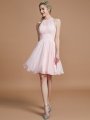 A-Line/Princess Chiffon Knee-Length Sleeveless Scoop Bridesmaid Dresses