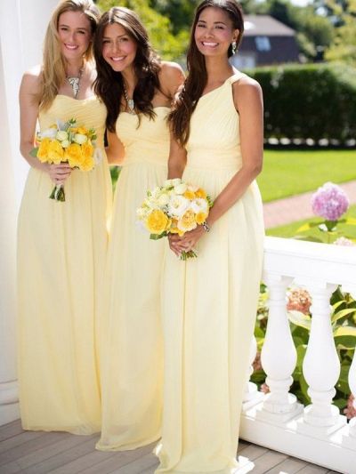 A-Line/Princess Sleeveless Floor-Length Chiffon Bridesmaid Dresses [PON1506EV740]