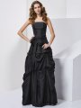 Sheath/Column Strapless Sleeveless Bowknot Long Taffeta Dresses