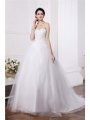 Ball Gown Sweetheart Sleeveless Beading Applique Long Net Wedding Dresses