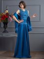 A-Line/Princess V-neck Sleeveless Beading Long Taffeta Mother of the Bride Dresses