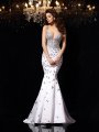 Trumpet/Mermaid Sweetheart Rhinestone Sleeveless Long Satin Dresses