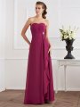 Sheath/Column Sweetheart Sleeveless Long Chiffon Dresses