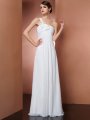 A-Line/Princess One-Shoulder Sleeveless Bowknot Long Chiffon Dresses