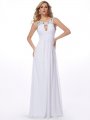 Sheath/Column Scoop Sleeveless Beading Long Chiffon Dresses