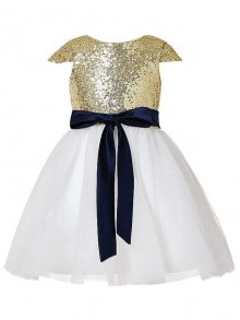 A-Line/Princess Short Sleeves Jewel Sequins Tulle Short/Mini Flower Girl Dresses