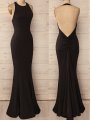 Trumpet/Mermaid Halter Sleeveless Floor-Length Spandex Dresses