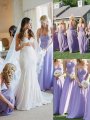 A-Line/Princess Sleeveless Chiffon Floor-Length Sweetheart Bridesmaid Dresses