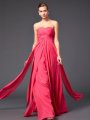 Sheath/Column Sweetheart Sleeveless Ruffles Long Chiffon Dresses