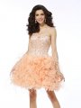 A-Line/Princess Sweetheart Beading Sleeveless Short Organza Cocktail Dresses