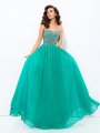 A-line/Princess Sweetheart Beading Sleeveless Long Chiffon Dresses