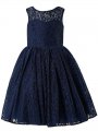 A-line/Princess Scoop Sleeveless Lace Floor-Length Flower Girl Dresses