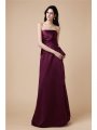 A-Line/Princess Strapless Sleeveless Beading Pleats Long Satin Dresses