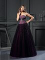 Ball Gown Sweetheart Beading Sleeveless Long Satin Quinceanera Dresses