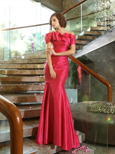 Trumpet/Mermaid Strapless Sleeveless Long Taffeta Mother of the Bride Dresses [50924]