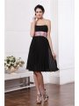 A-Line/Princess Strapless Sleeveless Sash Beading Short Chiffon Bridesmaid Dresses