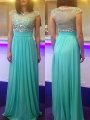 A-Line/Princess Bateau Sleeveless Floor-Length Beading Chiffon Dresses